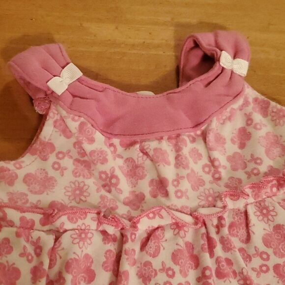 Okie Dokie Baby Girl Sleeveless Romper Size NB - Picture 2 of 7